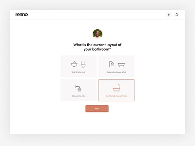 Renno Onboarding beige clean design digital flat minimal onboarding questionnaire simple typography ui ux web website