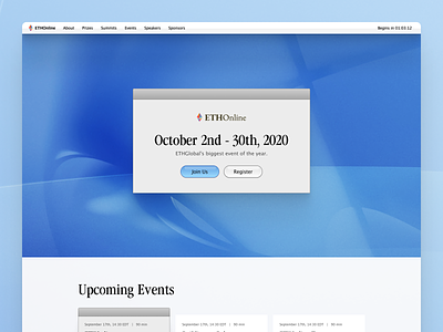 Hackweek Site – Aqua UI apple aqua blue clean design digital flat hackweek homepage ios mac minimal simple ui web