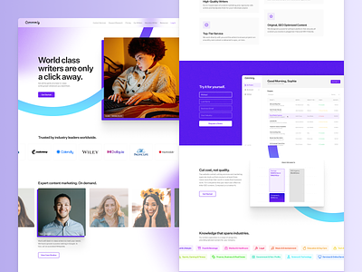Compose.ly Homepage clean dashboard design digital flat homepage infographic logo minimal purple saas simple ui web writing