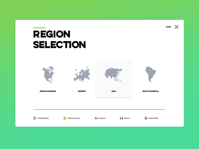 it Works! Regions clean design e commerce interface locations ui ux