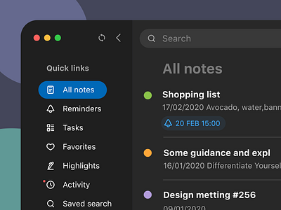 Note taking desktop app