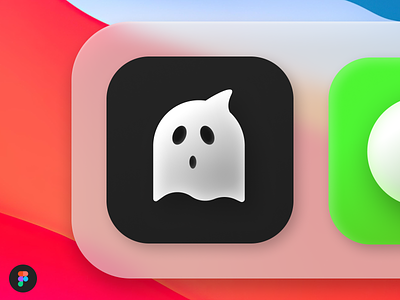 Ghost Sur big bigsur black boo figma free ghost icon ios launcher macos surf vector