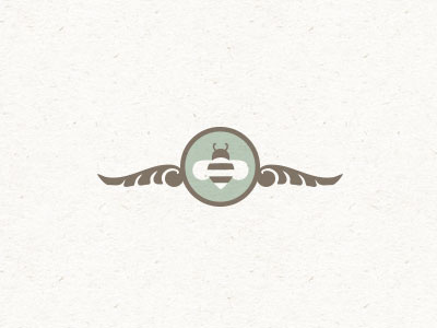 Tiny bee bee illustration logo mark