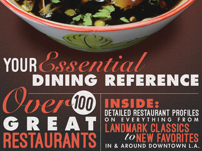 Restaurant Guide 2014 cover food guide magazine restaurant typography