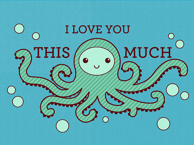 This Much - Octopus animal cute octopus vector