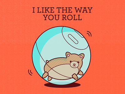 I like the way you roll animal card cute etsy greeting greeting card hamster illustration illustrator print vector