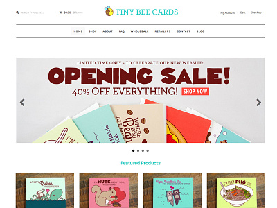 New Website! art prints cards gifts illustration small business valentine web web design website