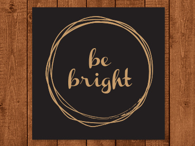 Be Bright Christmas Poster christmas poster type