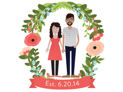 Wedding Illustration floral illustration wedding