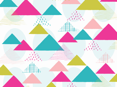 Triangle Pattern bright green pattern pink triangle