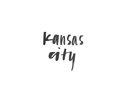 Kansas City hand lettering kansas city typography watercolor