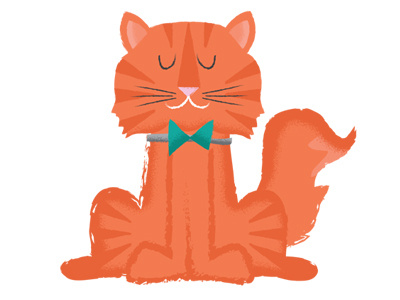 Dexter my Cat bow tie cat illustration kitty orange cat tabby cat