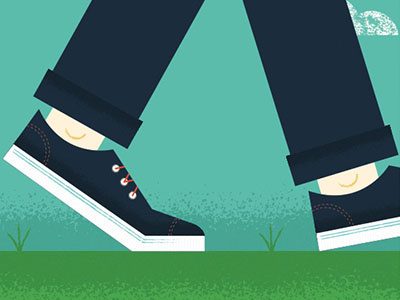 Walking cloud feet grass illustration pants shoes textures walk walking