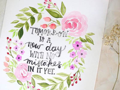 Anne of Green Gables floral hand lettering lettering watercolor watercolor floral