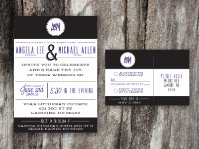 Wedding Invite and RSVP Card