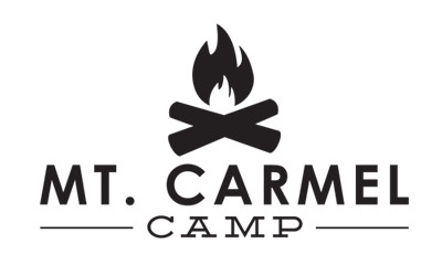 Mt. Carmel Camp Logo camp fire logo type