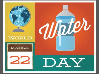 World Water Day calendar globe texture water world