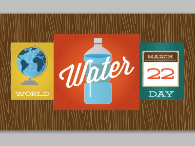 World Water Day calendar globe texture water world