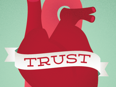 Trust banner heart trust