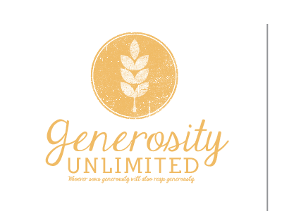 Generosity Unlimited generosity generous logo wheat