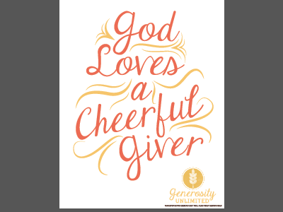 Cheerful Giver cheerful giver god love typography