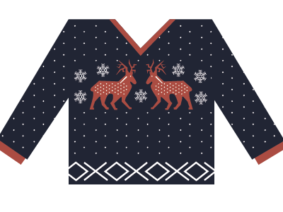 Getting Ready for Christmas christmas deer snow flakes sweater