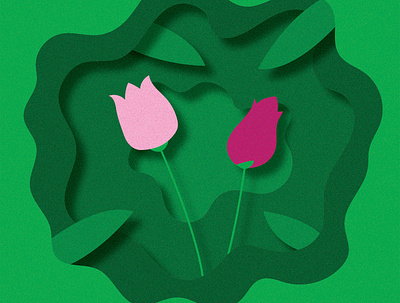 Constructing Spring design flat flowers illustration illustrator minimal paper art vector