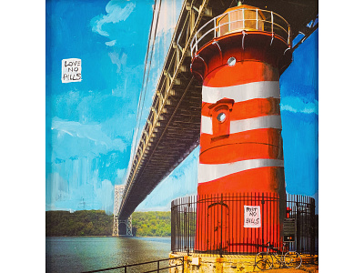 33. LITTLE RED LIGHTHOUSE art artwork mixemedia newyork photography streetphoto