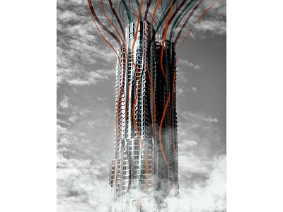 Connecting to the sky art artwork mixemedia newyork photography procreate