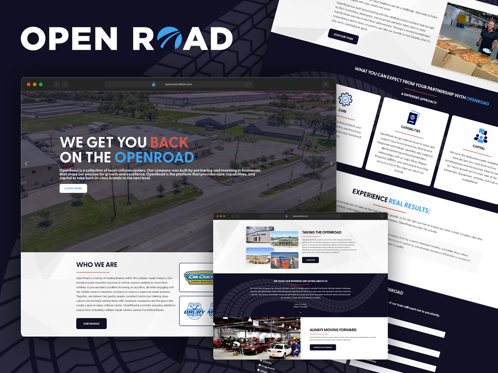 OpenRoad Collision New site & Design Build by Nathan Krafft for