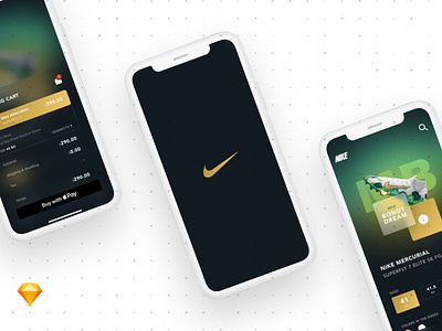 Nike App Concept app app design concept free interface mockups ui webdesign