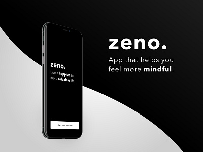 Zeno App app design dark insight meditating mindfulness minimalism relaxing