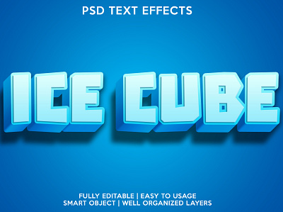 Ice Cold editable text font effects ice psd text effects text text effects text style