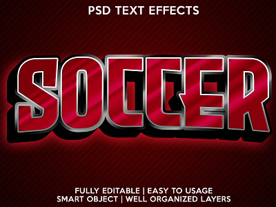 Soccer editable editable text esports font effects psd text effects soccer text text effects text style