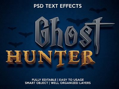 Ghost Hunter Text Effects castle editable editable text font effects ghost psd text effects text text effects text style