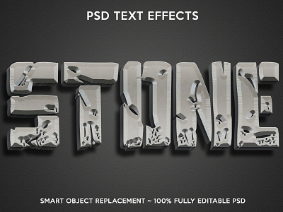 Stone text effects editable editable text font effects psd text effects text text effects text style
