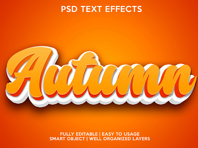 Autumn autumn editable editable text font effects psd text effects text text effects text style