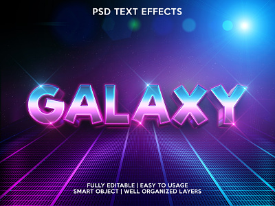 Galaxy andromeda editable editable text font effects galaxy psd text effects retro text text effects text style