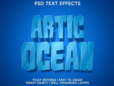 Artic Oceanw art artic editable editable text font effects frozen holiday ice ocean office psd text effects text text effects text style