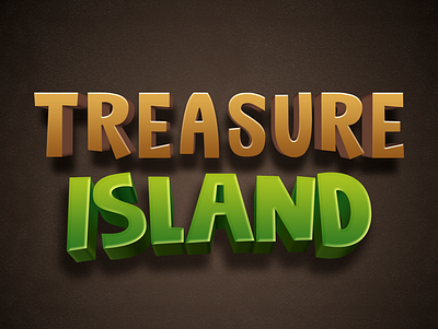 Treasure Island editable editable text font effects psd text effects text text effects text style