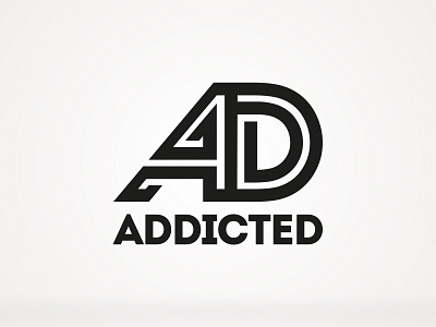 Addicted DJ Logo ad addicted branding design dj logo monogram