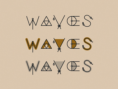 Waves branding identity type