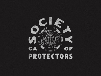 Society of Protectors badge branding earth