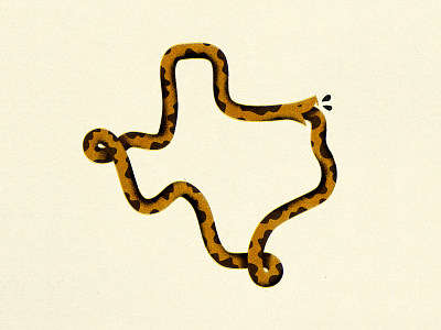 Texas Hoop Snake halftone snake texas
