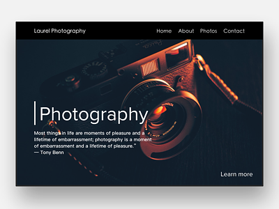 Photography Web Design