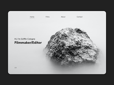 Videographers Website artwork blackandwhite minimal design website website concept website design