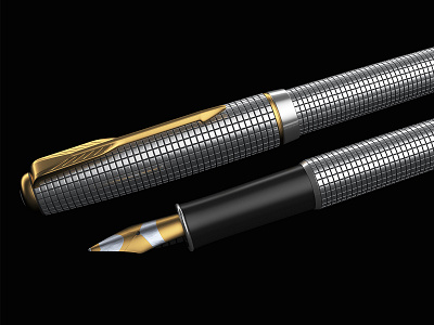 Golden Pen 3d 3d pen 3ds max golden pen pen product design vray