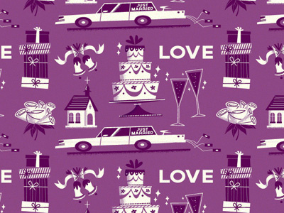 Wedding Pattern illustration nuptials pattern purple wedding