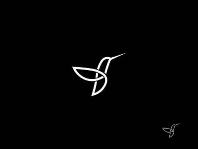 Minimalistic Humming Bird Logo Concept