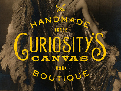 Curiosity's Canvas type boutique lettering type vintage yellow